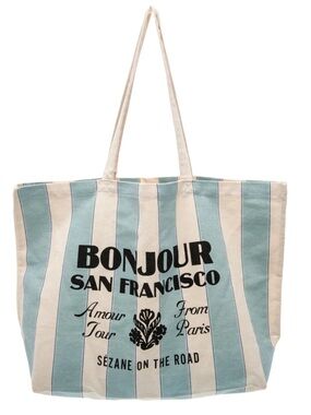 Sezane Cancas Tote - Bonjour San Francisco - NWOT